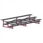 Jaypro Sports Bleacher - 3 Row - Single Foot Plank, All Aluminum Bleachers, Powder Coated - 15' L (BLCH-3ALPC) - SchoolOutlet