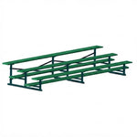 Jaypro Sports Bleacher - 3 Row - Single Foot Plank, All Aluminum Bleachers, Powder Coated - 15' L (BLCH-3ALPC) - SchoolOutlet