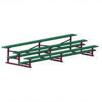 Jaypro Sports Bleacher - 3 Row - Single Foot Plank, All Aluminum Bleachers, Powder Coated - 15' L (BLCH-3ALPC) - SchoolOutlet