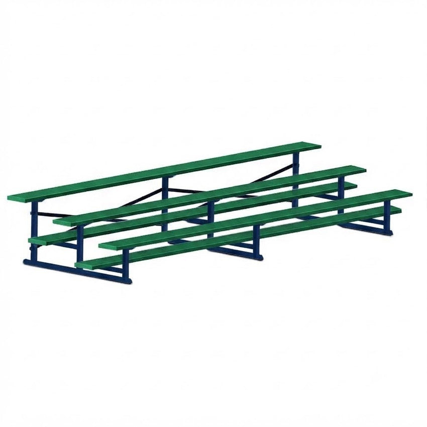 Jaypro Sports Bleacher - 3 Row - Single Foot Plank, All Aluminum Bleachers, Powder Coated - 15' L (BLCH-3ALPC) - SchoolOutlet