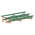 Jaypro Sports Bleacher - 3 Row - Single Foot Plank, All Aluminum Bleachers, Powder Coated - 15' L (BLCH-3ALPC) - SchoolOutlet
