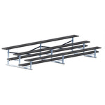 Jaypro Sports Bleacher - 3 Row - Single Foot Plank, All Aluminum Bleachers, Powder Coated - 15' L (BLCH-3ALPC) - SchoolOutlet