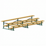 Jaypro Sports Bleacher - 3 Row - Single Foot Plank, All Aluminum Bleachers, Powder Coated - 15' L (BLCH-3ALPC) - SchoolOutlet