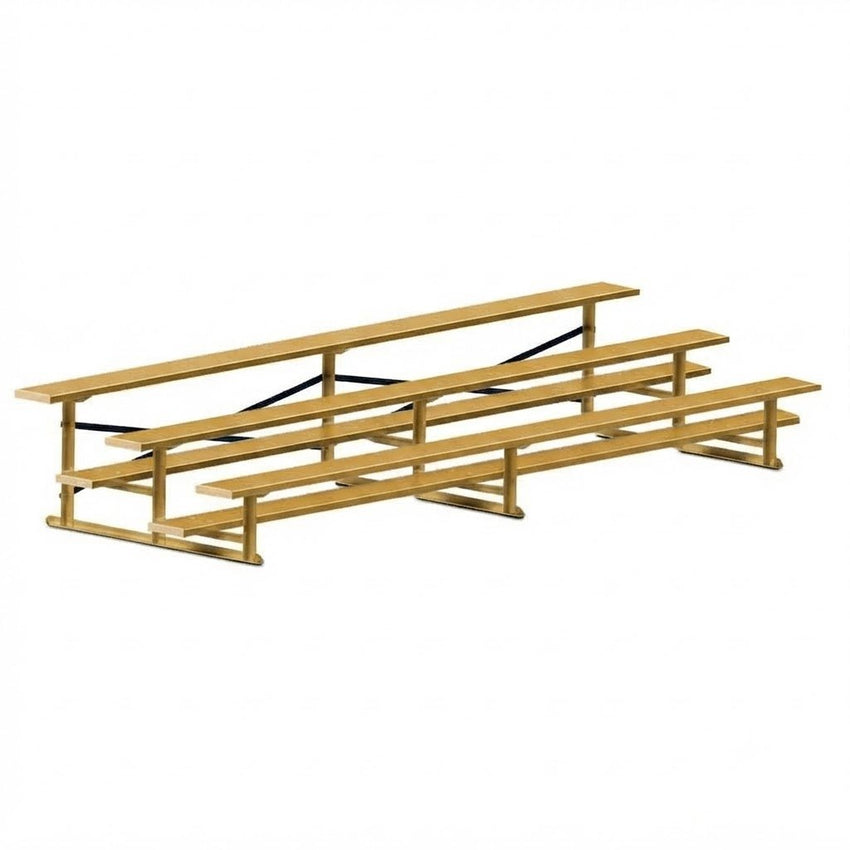 Jaypro Sports Bleacher - 3 Row - Single Foot Plank, All Aluminum Bleachers, Powder Coated - 15' L (BLCH-3ALPC) - SchoolOutlet
