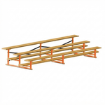 Jaypro Sports Bleacher - 3 Row - Single Foot Plank, All Aluminum Bleachers, Powder Coated - 15' L (BLCH-3ALPC) - SchoolOutlet