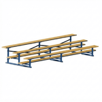 Jaypro Sports Bleacher - 3 Row - Single Foot Plank, All Aluminum Bleachers, Powder Coated - 15' L (BLCH-3ALPC) - SchoolOutlet
