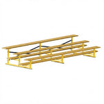 Jaypro Sports Bleacher - 3 Row - Single Foot Plank, All Aluminum Bleachers, Powder Coated - 15' L (BLCH-3ALPC) - SchoolOutlet