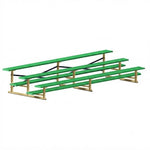 Jaypro Sports Bleacher - 3 Row - Single Foot Plank, All Aluminum Bleachers, Powder Coated - 15' L (BLCH-3ALPC) - SchoolOutlet