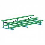 Jaypro Sports Bleacher - 3 Row - Single Foot Plank, All Aluminum Bleachers, Powder Coated - 15' L (BLCH-3ALPC) - SchoolOutlet