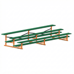 Jaypro Sports Bleacher - 3 Row - Single Foot Plank, All Aluminum Bleachers, Powder Coated - 15' L (BLCH-3ALPC) - SchoolOutlet