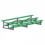 Jaypro Sports Bleacher - 3 Row - Single Foot Plank, All Aluminum Bleachers, Powder Coated - 15' L (BLCH-3ALPC) - SchoolOutlet