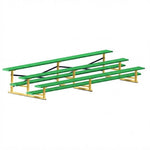 Jaypro Sports Bleacher - 3 Row - Single Foot Plank, All Aluminum Bleachers, Powder Coated - 15' L (BLCH-3ALPC) - SchoolOutlet