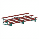 Jaypro Sports Bleacher - 3 Row - Single Foot Plank, All Aluminum Bleachers, Powder Coated - 15' L (BLCH-3ALPC) - SchoolOutlet