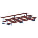 Jaypro Sports Bleacher - 3 Row - Single Foot Plank, All Aluminum Bleachers, Powder Coated - 15' L (BLCH-3ALPC) - SchoolOutlet