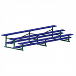 Jaypro Sports Bleacher - 3 Row - Single Foot Plank, All Aluminum Bleachers, Powder Coated - 15' L (BLCH-3ALPC) - SchoolOutlet