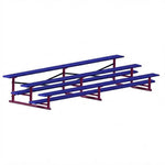 Jaypro Sports Bleacher - 3 Row - Single Foot Plank, All Aluminum Bleachers, Powder Coated - 15' L (BLCH-3ALPC) - SchoolOutlet