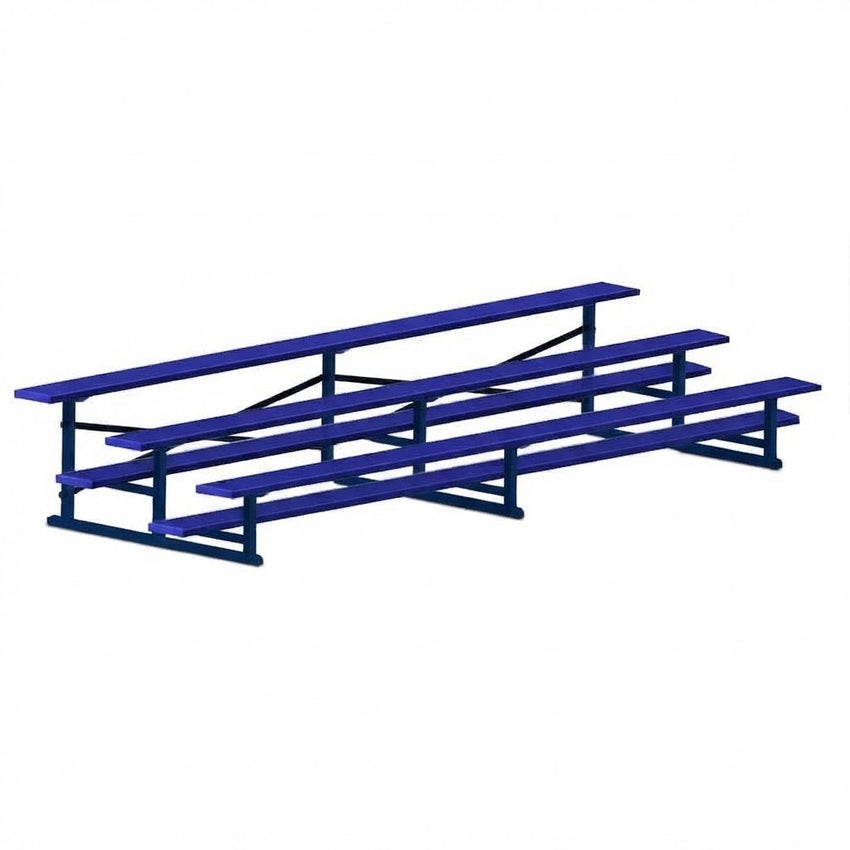 Jaypro Sports Bleacher - 3 Row - Single Foot Plank, All Aluminum Bleachers, Powder Coated - 15' L (BLCH-3ALPC) - SchoolOutlet