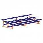 Jaypro Sports Bleacher - 3 Row - Single Foot Plank, All Aluminum Bleachers, Powder Coated - 15' L (BLCH-3ALPC) - SchoolOutlet