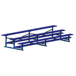Jaypro Sports Bleacher - 3 Row - Single Foot Plank, All Aluminum Bleachers, Powder Coated - 15' L (BLCH-3ALPC) - SchoolOutlet