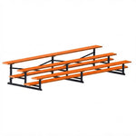 Jaypro Sports Bleacher - 3 Row - Single Foot Plank, All Aluminum Bleachers, Powder Coated - 15' L (BLCH-3ALPC) - SchoolOutlet