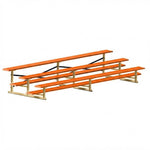 Jaypro Sports Bleacher - 3 Row - Single Foot Plank, All Aluminum Bleachers, Powder Coated - 15' L (BLCH-3ALPC) - SchoolOutlet