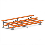 Jaypro Sports Bleacher - 3 Row - Single Foot Plank, All Aluminum Bleachers, Powder Coated - 15' L (BLCH-3ALPC) - SchoolOutlet