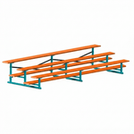 Jaypro Sports Bleacher - 3 Row - Single Foot Plank, All Aluminum Bleachers, Powder Coated - 15' L (BLCH-3ALPC) - SchoolOutlet