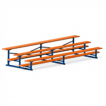 Jaypro Sports Bleacher - 3 Row - Single Foot Plank, All Aluminum Bleachers, Powder Coated - 15' L (BLCH-3ALPC) - SchoolOutlet