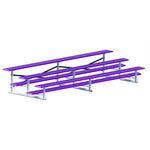 Jaypro Sports Bleacher - 3 Row - Single Foot Plank, All Aluminum Bleachers, Powder Coated - 15' L (BLCH-3ALPC) - SchoolOutlet