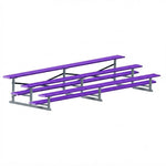 Jaypro Sports Bleacher - 3 Row - Single Foot Plank, All Aluminum Bleachers, Powder Coated - 15' L (BLCH-3ALPC) - SchoolOutlet