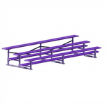 Jaypro Sports Bleacher - 3 Row - Single Foot Plank, All Aluminum Bleachers, Powder Coated - 15' L (BLCH-3ALPC) - SchoolOutlet