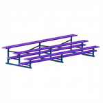 Jaypro Sports Bleacher - 3 Row - Single Foot Plank, All Aluminum Bleachers, Powder Coated - 15' L (BLCH-3ALPC) - SchoolOutlet