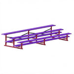 Jaypro Sports Bleacher - 3 Row - Single Foot Plank, All Aluminum Bleachers, Powder Coated - 15' L (BLCH-3ALPC) - SchoolOutlet