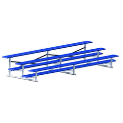 Jaypro Sports Bleacher - 3 Row - Single Foot Plank, All Aluminum Bleachers, Powder Coated - 15' L (BLCH-3ALPC)