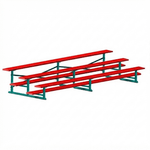 Jaypro Sports Bleacher - 3 Row - Single Foot Plank, All Aluminum Bleachers, Powder Coated - 15' L (BLCH-3ALPC) - SchoolOutlet