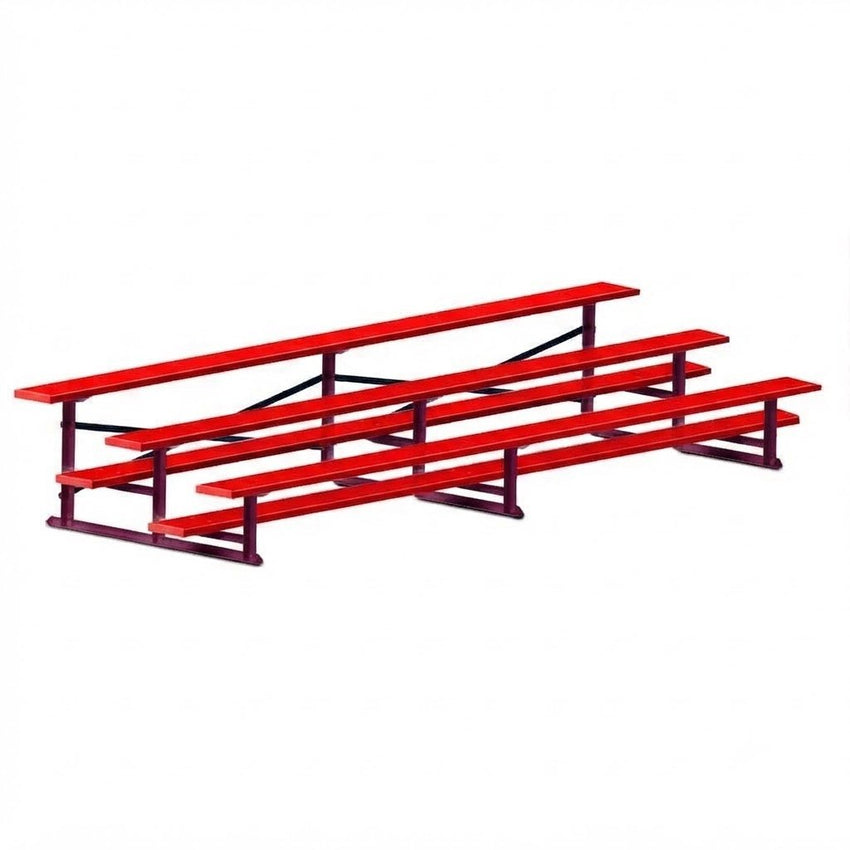 Jaypro Sports Bleacher - 3 Row - Single Foot Plank, All Aluminum Bleachers, Powder Coated - 15' L (BLCH-3ALPC) - SchoolOutlet