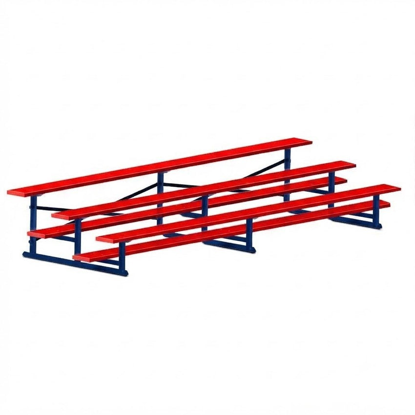 Jaypro Sports Bleacher - 3 Row - Single Foot Plank, All Aluminum Bleachers, Powder Coated - 15' L (BLCH-3ALPC) - SchoolOutlet