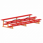 Jaypro Sports Bleacher - 3 Row - Single Foot Plank, All Aluminum Bleachers, Powder Coated - 15' L (BLCH-3ALPC) - SchoolOutlet