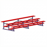 Jaypro Sports Bleacher - 3 Row - Single Foot Plank, All Aluminum Bleachers, Powder Coated - 15' L (BLCH-3ALPC) - SchoolOutlet