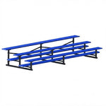 Jaypro Sports Bleacher - 3 Row - Single Foot Plank, All Aluminum Bleachers, Powder Coated - 15' L (BLCH-3ALPC) - SchoolOutlet
