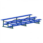 Jaypro Sports Bleacher - 3 Row - Single Foot Plank, All Aluminum Bleachers, Powder Coated - 15' L (BLCH-3ALPC) - SchoolOutlet