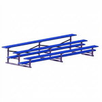 Jaypro Sports Bleacher - 3 Row - Single Foot Plank, All Aluminum Bleachers, Powder Coated - 15' L (BLCH-3ALPC) - SchoolOutlet