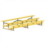 Jaypro Sports Bleacher - 3 Row - Single Foot Plank, All Aluminum Bleachers, Powder Coated - 15' L (BLCH-3ALPC) - SchoolOutlet