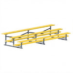 Jaypro Sports Bleacher - 3 Row - Single Foot Plank, All Aluminum Bleachers, Powder Coated - 15' L (BLCH-3ALPC) - SchoolOutlet