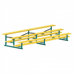 Jaypro Sports Bleacher - 3 Row - Single Foot Plank, All Aluminum Bleachers, Powder Coated - 15' L (BLCH-3ALPC) - SchoolOutlet