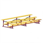 Jaypro Sports Bleacher - 3 Row - Single Foot Plank, All Aluminum Bleachers, Powder Coated - 15' L (BLCH-3ALPC) - SchoolOutlet