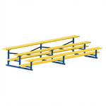 Jaypro Sports Bleacher - 3 Row - Single Foot Plank, All Aluminum Bleachers, Powder Coated - 15' L (BLCH-3ALPC) - SchoolOutlet