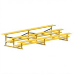 Jaypro Sports Bleacher - 3 Row - Single Foot Plank, All Aluminum Bleachers, Powder Coated - 15' L (BLCH-3ALPC) - SchoolOutlet