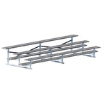 Jaypro Sports Bleacher - 3 Row - Single Foot Plank, Aluminum & Steel Bleachers, Powder Coated - 15' L (BLCH - 3PC) - SchoolOutlet