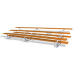 Jaypro Sports Bleacher - 3 Row - Single Foot Plank, Aluminum & Steel Bleachers, Powder Coated - 15' L (BLCH - 3PC) - SchoolOutlet